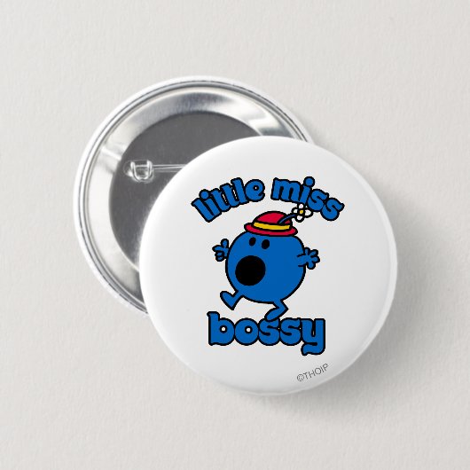 Kleine Miss Bossy unterwegs Button (Vorne & Hinten)