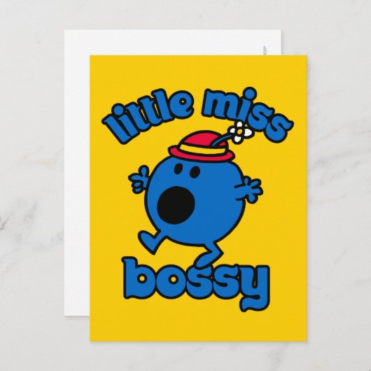 Kleine Miss Bossy unterwegs Postkarte (Vorne/Hinten)