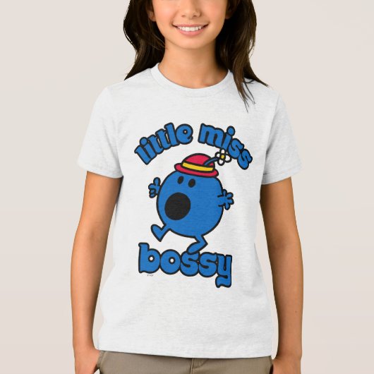 Kleine Miss Bossy unterwegs Tri-Blend Shirt (Vorderseite)