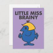 Kleine Miss Brainy Stehend Still Postkarte (Vorne/Hinten)