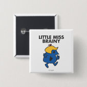 Kleine Miss Brainy unterwegs Button (Vorne & Hinten)
