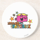 Kleine Miss Chatterbox & farbenfrohe Sterne Untersetzer (Vorne)