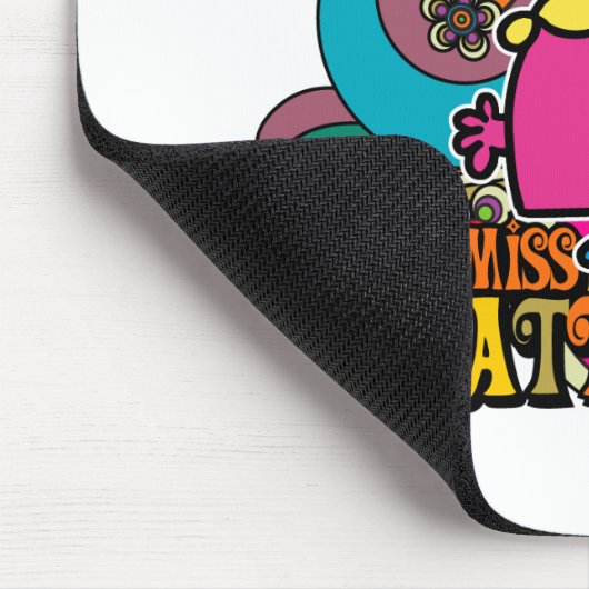 Kleine Miss Chatterbox & farbenfrohe Wirbel Mousepad (Ecke)