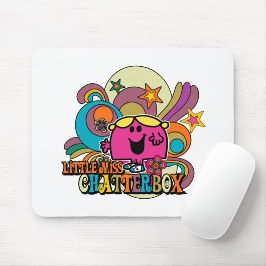Kleine Miss Chatterbox & farbenfrohe Wirbel Mousepad (Mit Mouse)