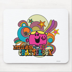 Kleine Miss Chatterbox & farbenfrohe Wirbel Mousepad