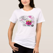 Kleine Miss Chatterbox sagt, ich Liebe Sie Tri-Blend Shirt (Vorderseite)