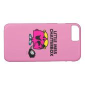 Kleine Miss Chatterbox und schwarzes Telefon Case-Mate iPhone Hülle (Rückseite (Horizontal))