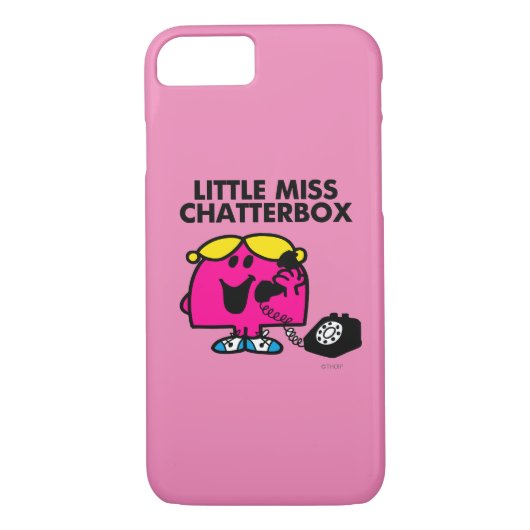 Kleine Miss Chatterbox und schwarzes Telefon Case-Mate iPhone Hülle (Rückseite)