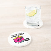 Kleine Miss Chatterbox und schwarzes Telefon Sandstein Untersetzer (Seite)