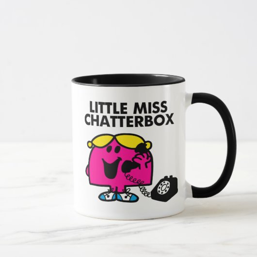 Kleine Miss Chatterbox und schwarzes Telefon Tasse (Rechts)