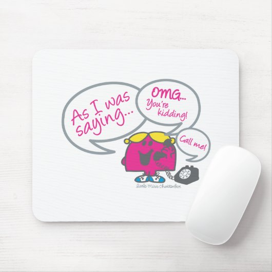 Kleine Miss Chatterbox und Telefon Mousepad (Mit Mouse)