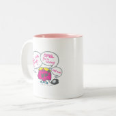 Kleine Miss Chatterbox und Telefon Zweifarbige Tasse (Vorderseite Links)