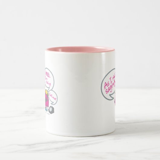 Kleine Miss Chatterbox und Telefon Zweifarbige Tasse (Mittel)