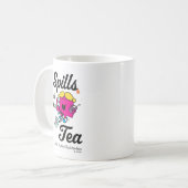 Kleine Miss Chatterbox verschüttet den ganzen Tee Kaffeetasse (Vorderseite Links)