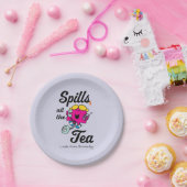 Kleine Miss Chatterbox verschüttet den ganzen Tee Pappteller (Party)