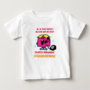 Kleine Miss Chatterbox Weihnachtsliste Baby T-shirt