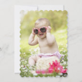 Kleine Miss Cupcake Princess Girl's 1. Geburtstag Einladung (Rückseite)