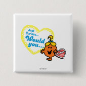 Kleine Miss Curious Valentine's Day Wish Button (Vorderseite)