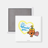Kleine Miss Curious Valentine's Day Wish Magnet (Vorderseite/Rückseite)