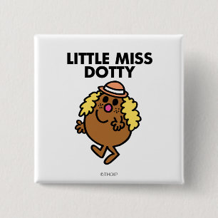 Kleine Miss Dotty Waving Button