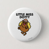 Kleine Miss Dotty Waving Button (Vorderseite)