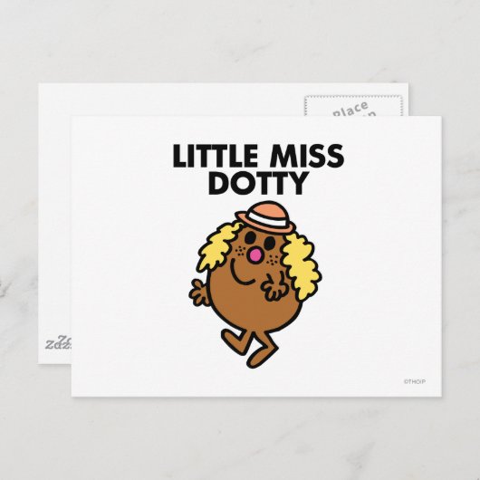 Kleine Miss Dotty Waving Postkarte (Vorne/Hinten)