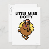Kleine Miss Dotty Waving Postkarte (Vorne/Hinten)