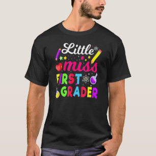 Kleine Miss erste Stufe zurück zur Schule 1. Klass T-Shirt
