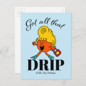Kleine Miss Fabulous Got all diesen Tropfen Postkarte (Vorne/Hinten)
