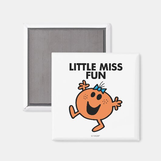 Kleine Miss Fun schwingt fröhlich Magnet (Vorderseite/Rückseite)