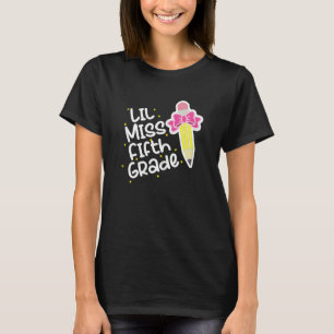 Kleine Miss Fünfte Klasse 1. Schultag Mädchen 5. K T-Shirt