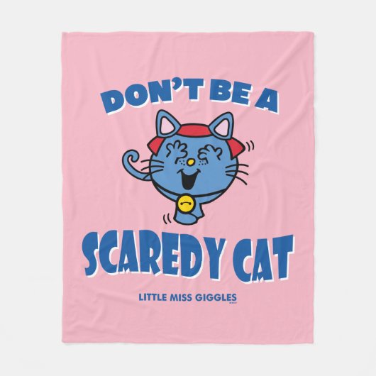 Kleine Miss Giggles Scaredy Cat Halloween Fleecedecke (Vorderseite)