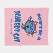 Kleine Miss Giggles Scaredy Cat Halloween Fleecedecke (Vorderseite (Horizontal))