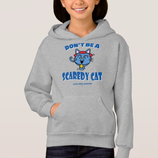Kleine Miss Giggles Scaredy Cat Halloween Hoodie (Vorderseite)