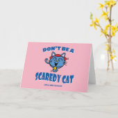 Kleine Miss Giggles Scaredy Cat Halloween Karte (Gelbe Blume)