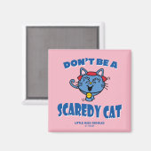 Kleine Miss Giggles Scaredy Cat Halloween Magnet (Vorderseite/Rückseite)