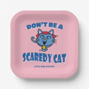Kleine Miss Giggles Scaredy Cat Halloween Pappteller