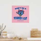 Kleine Miss Giggles Scaredy Cat Halloween Poster (Küche)