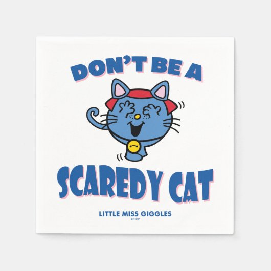 Kleine Miss Giggles Scaredy Cat Halloween Serviette (Vorderseite)