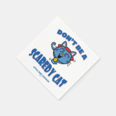 Kleine Miss Giggles Scaredy Cat Halloween Serviette (Ecke)