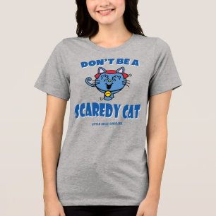 Kleine Miss Giggles Scaredy Cat Halloween Tri-Blend Shirt