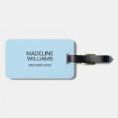 Kleine Miss Giggles | Schwarze Schrift Gepäckanhänger (Rückseite horizontal)