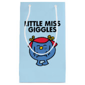 Kleine Miss Giggles | Schwarze Schrift Geschenktüte (Vorderseite)