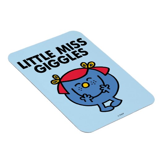 Kleine Miss Giggles | Schwarze Schrift Magnet (Rechte Seite)