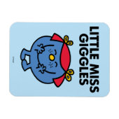 Kleine Miss Giggles | Schwarze Schrift Magnet (Horizontal)