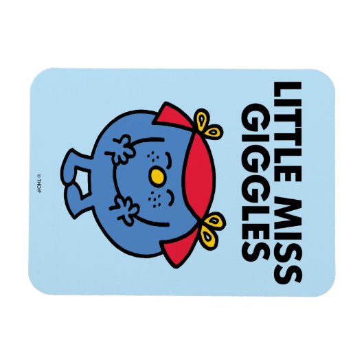 Kleine Miss Giggles | Schwarze Schrift Magnet (Horizontal)