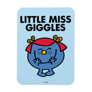 Kleine Miss Giggles   Schwarze Schrift Magnet