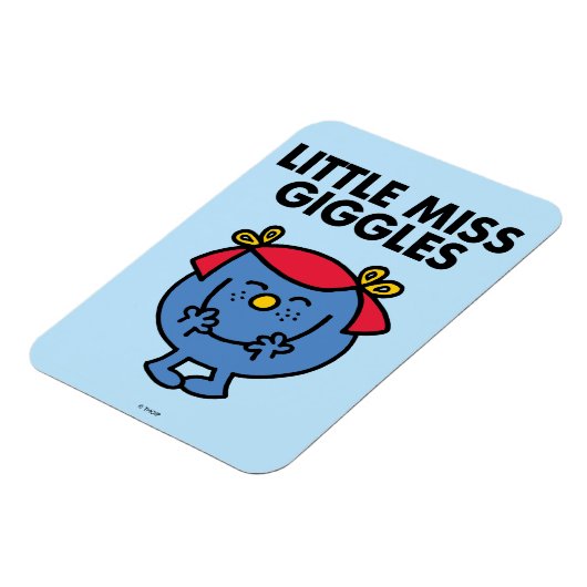 Kleine Miss Giggles | Schwarze Schrift Magnet (Linke Seite)