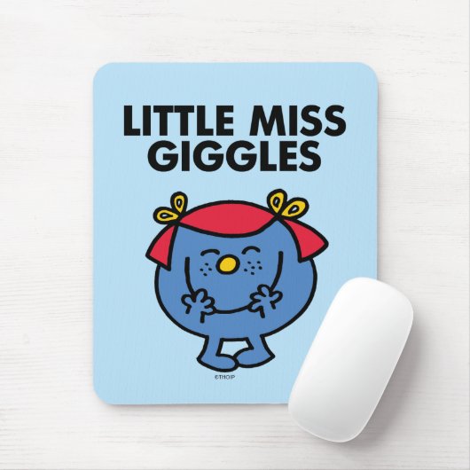 Kleine Miss Giggles | Schwarze Schrift Mousepad (Mit Mouse)