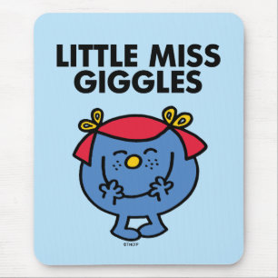 Kleine Miss Giggles   Schwarze Schrift Mousepad